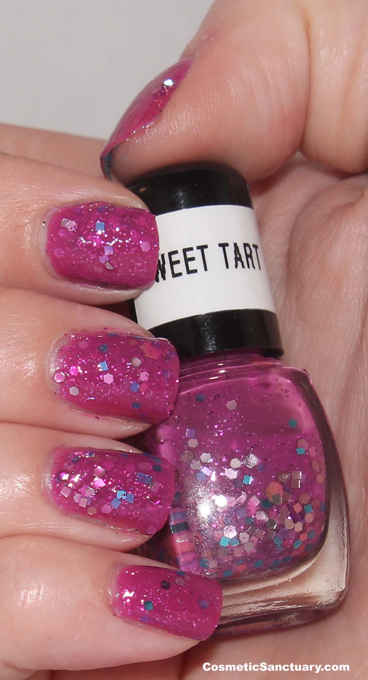 Sweet Tart is a lovely pink jelly base that is packed with Gold hexagonal