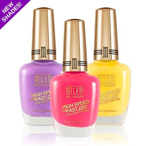 Milani High Speed Fast Dry Nail Lacquer Swatches and Reviews
