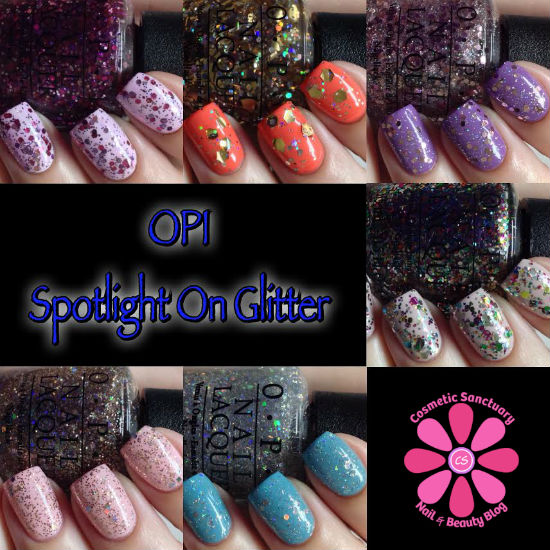 OPI Spotlight on Glitter Nail Polish Collection: Review and Swatches  The  Happy Sloths: Beauty, Makeup, and Skincare Blog with Reviews and Swatches