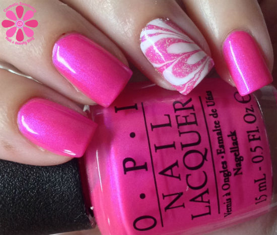 OPI Hotter Than You Pink With Accent Water Marble - Cosmetic Sanctuary