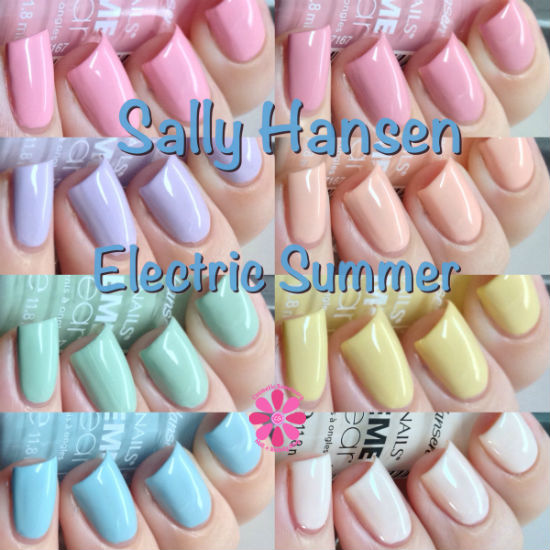 Sally Hansen Xtreme Wear Electric Summer Collection Swatches & Review