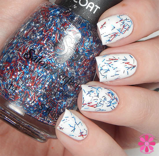 Salon Perfect Rockin The Red, White & Blue Collection Let Freedom Bling Swatch