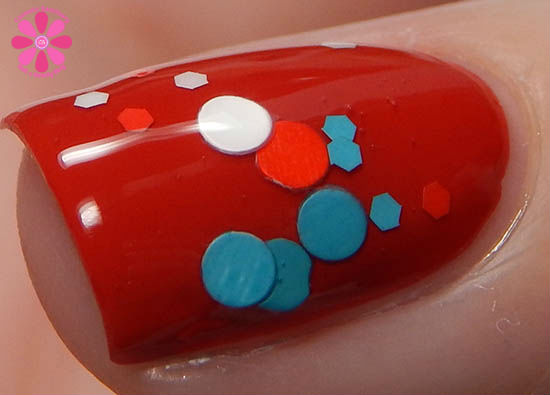 Salon Perfect Rockin The Red, White & Blue Collection Liberty Bubbles Swatch macro