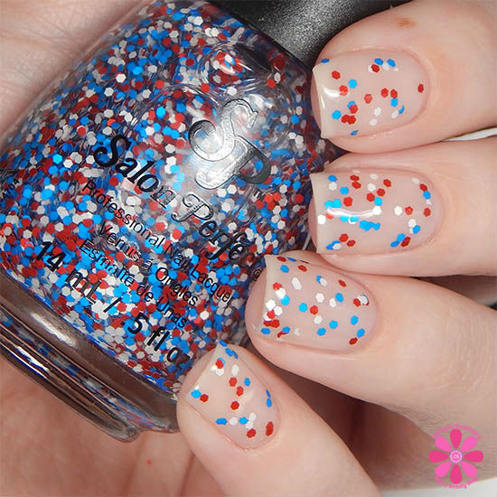 Salon Perfect Rockin The Red, White & Blue Collection Speck-tacular Swatch