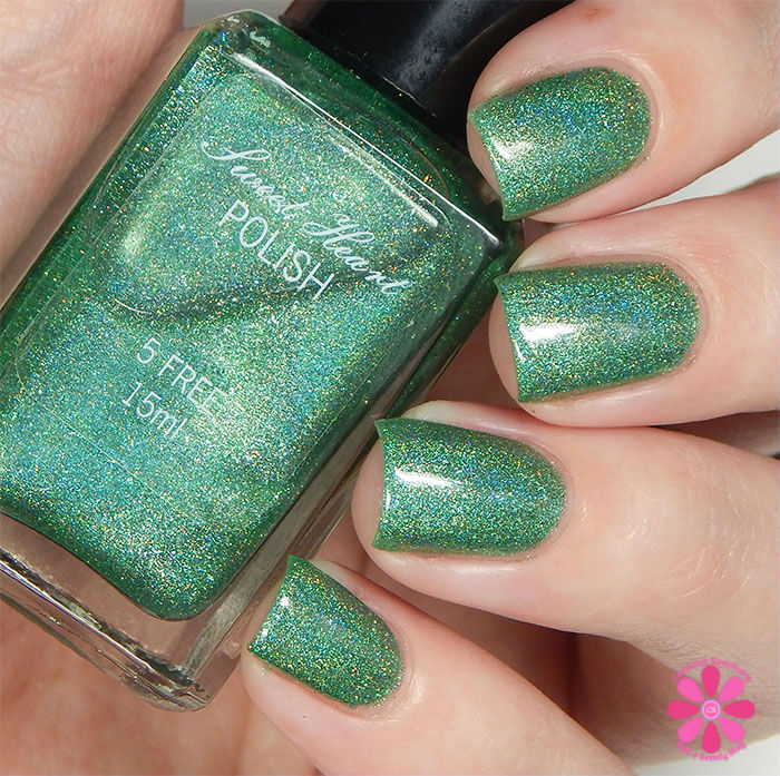August Addicted to Holos Indie Box Sweet Heart Polish Hot August Nights Swatch