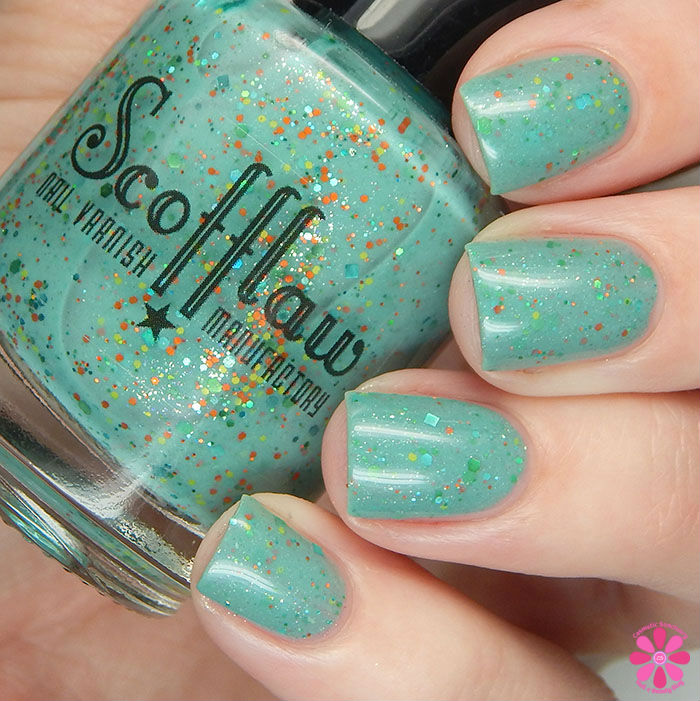 Scofflaw Nail Varnish Winter 2016 Collection Creature from the Glitter Lagoon Swatch