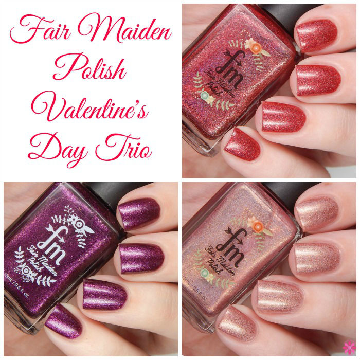 Fair Maiden Polish Valentine's Day Trio Collage 2