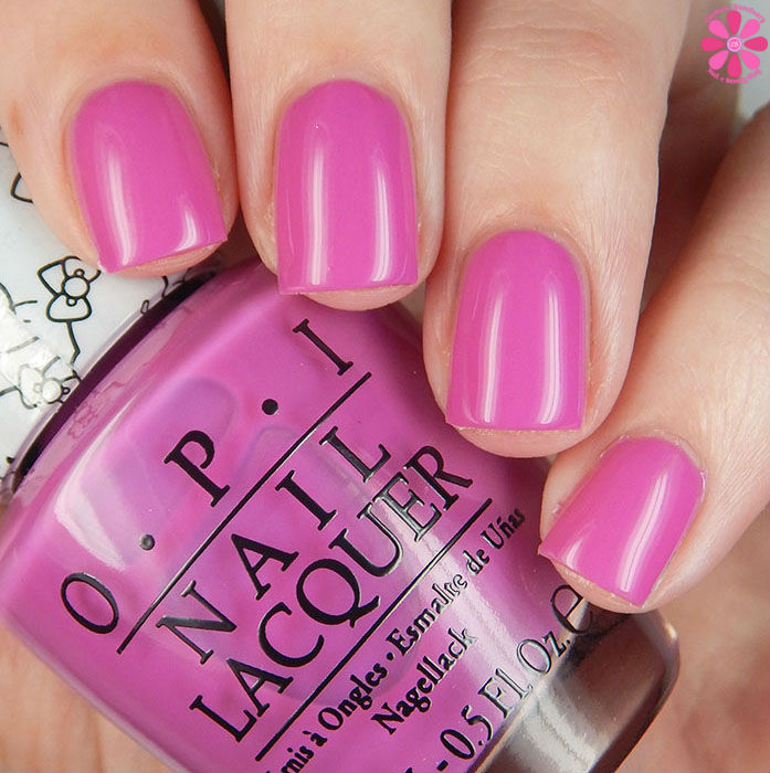 OPI Hello Kitty Collection OPI Super Cute In Pink Swatch