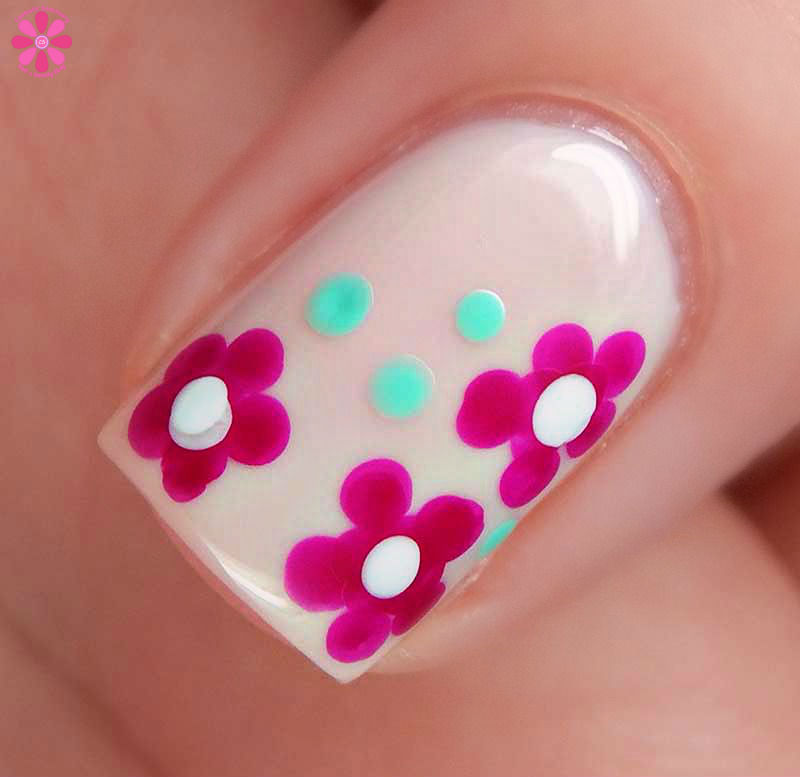 Easy Spring Flower Dotticure With Julie G Tutorial and Swatches