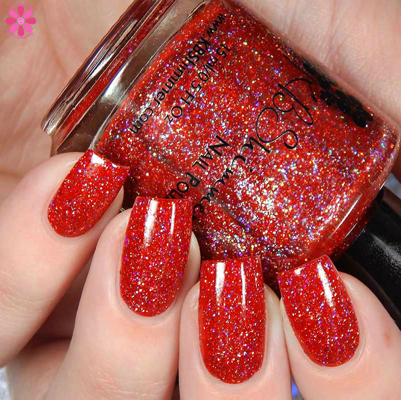 KBShimmer Deck The Claws Red Holographic Glitter Nail Polish