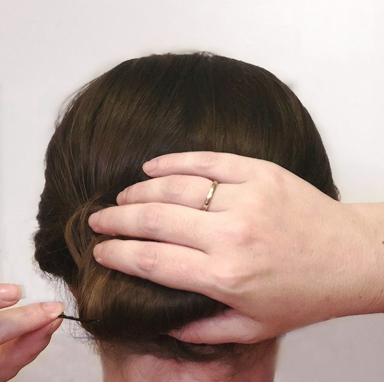 2 Minute Rolled Bun for Fall Hair Tutorial and Dove Dermacare Scalp